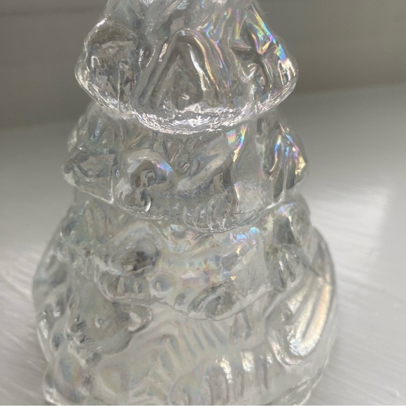 Vintage Iridescent Carnival Glass Christmas Tree With Presents and Teddy Bear - Picture 6 of 6